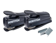 Nano Mini Staplers by Bostitch – 2 Count, Plastic, Black, Pack of 2, Model 1830-2PK