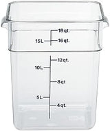 Cambro 18SFSCW135 CamSquare Clear Food Container With Handles 18 QT - Case of 6