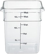 Cambro 18SFSCW135 CamSquare Clear Food Container With Handles 18 QT - Case of 6