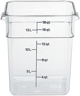 Cambro 18SFSCW135 CamSquare Clear Food Container With Handles 18 QT - Case of 6