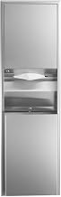 Bobrick ClassicSeries Recessed Convertible Paper Towel Dispenser/Waste Receptacle, 15.19 x 7.09 x 56, Satin Stainless Steel
