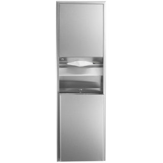 ClassicSeries Recessed Convertible Paper Towel Dispenser/Waste Receptacle by Bobrick – 15.19 x 7.09 x 56, Stainless Steel, Model 3944