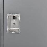 Global Industrial 2-Tier 6 Door Locker – 15" Wx18 Dx36 H, Gray, Assembled