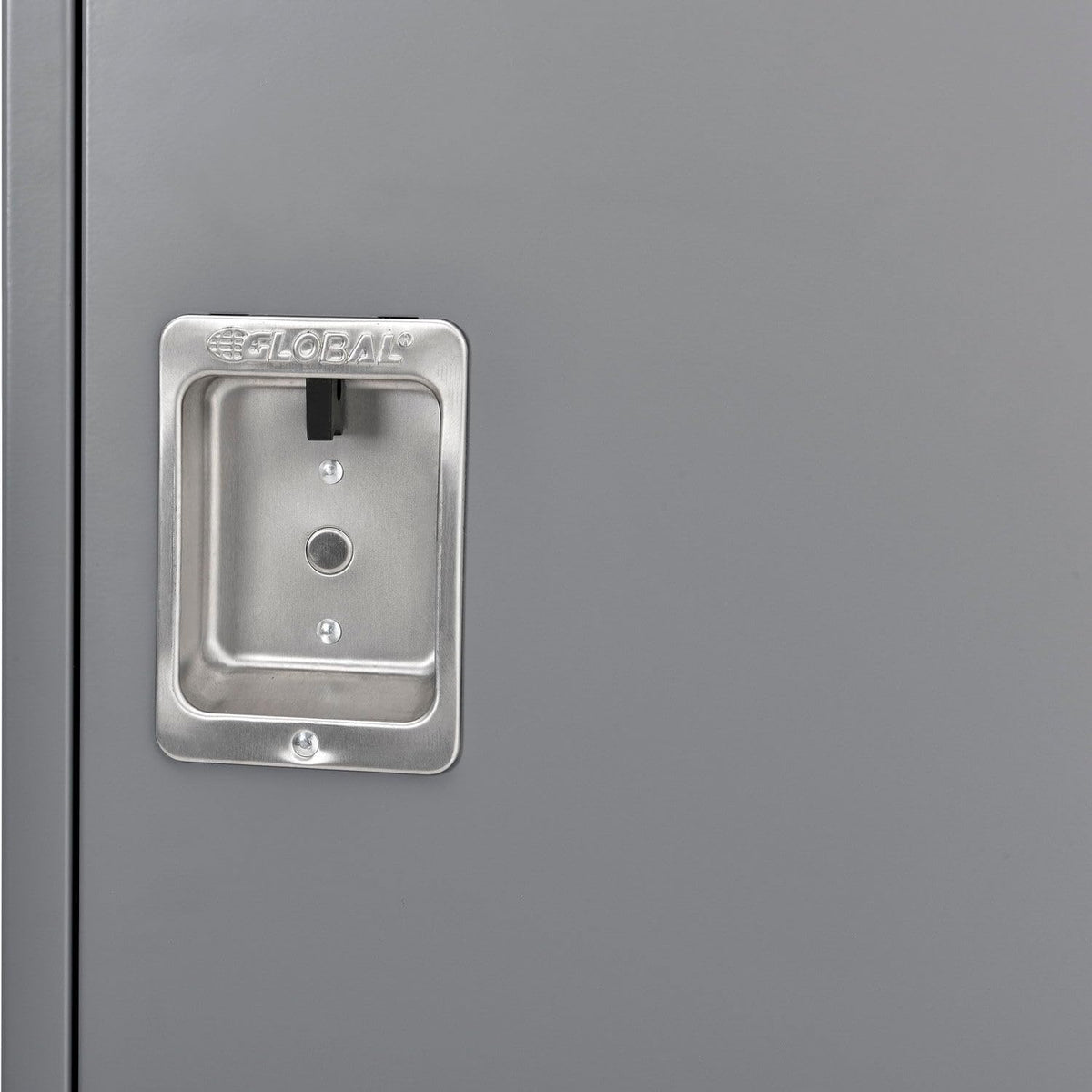 Global Industrial 2-Tier 6 Door Locker – 15" Wx18 Dx36 H, Gray, Assembled