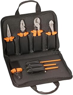 KLEIN TOOLS 33529 Premium Insulated Tool Kit, 1000-Volt Rated, Includes: 3 Pliers, 3 Screwdrivers, Cable Cutters and Wire Stripper/Cutter