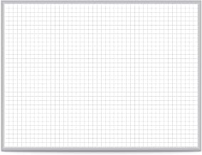 Ghent Grid 4' x 8' Magnetic Whiteboard, Aluminum Frame, 1" Grid Squares (GRPM321G-4)