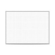 Grid 4' x 8' Magnetic Whiteboard by Ghent – 97"W x 48.5"H, Magnetic Steel, Gray, Model GRPM321G-48