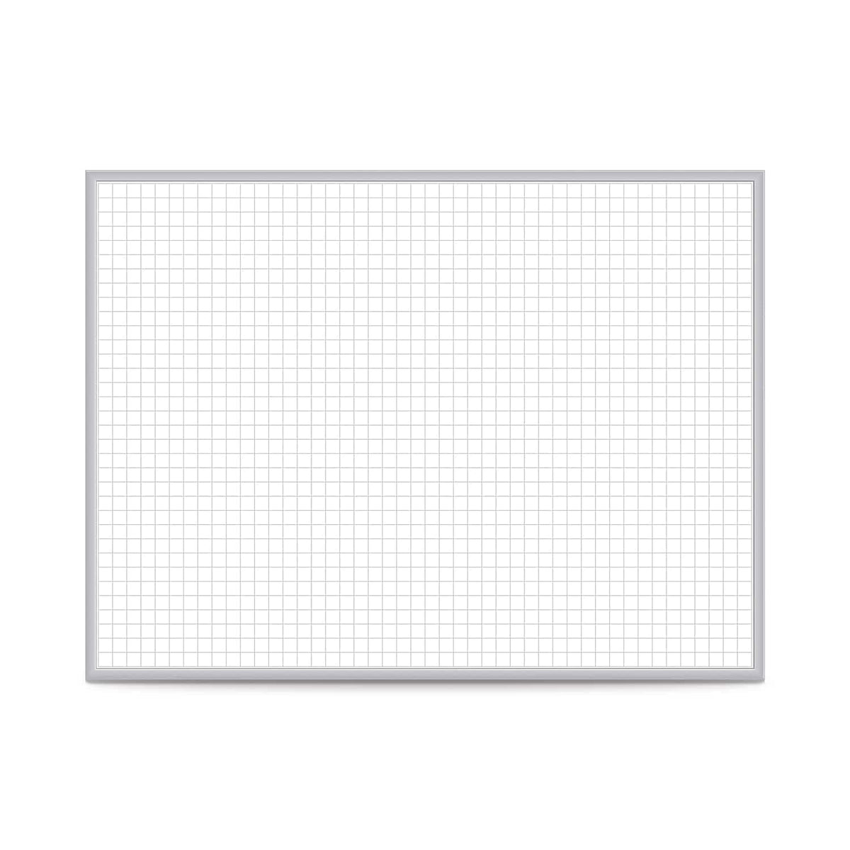 Grid 4' x 8' Magnetic Whiteboard by Ghent – 97"W x 48.5"H, Magnetic Steel, Gray, Model GRPM321G-48