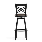 Flash Furniture Mocha Vinyl Seat/Black Metal Frame / Set of 1 / Traditional Barstools