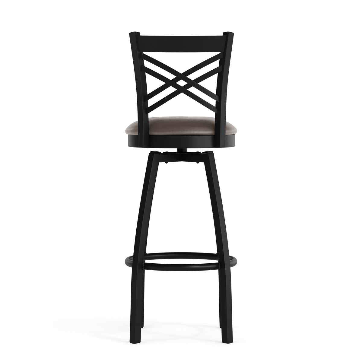 Flash Furniture Mocha Vinyl Seat/Black Metal Frame / Set of 1 / Traditional Barstools