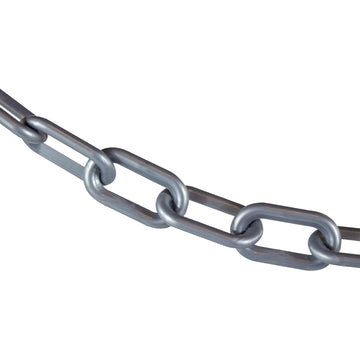 Plastic Barrier Chain by Mr. Chain – 2 IN, Plastic, Silver, Model 50008-100