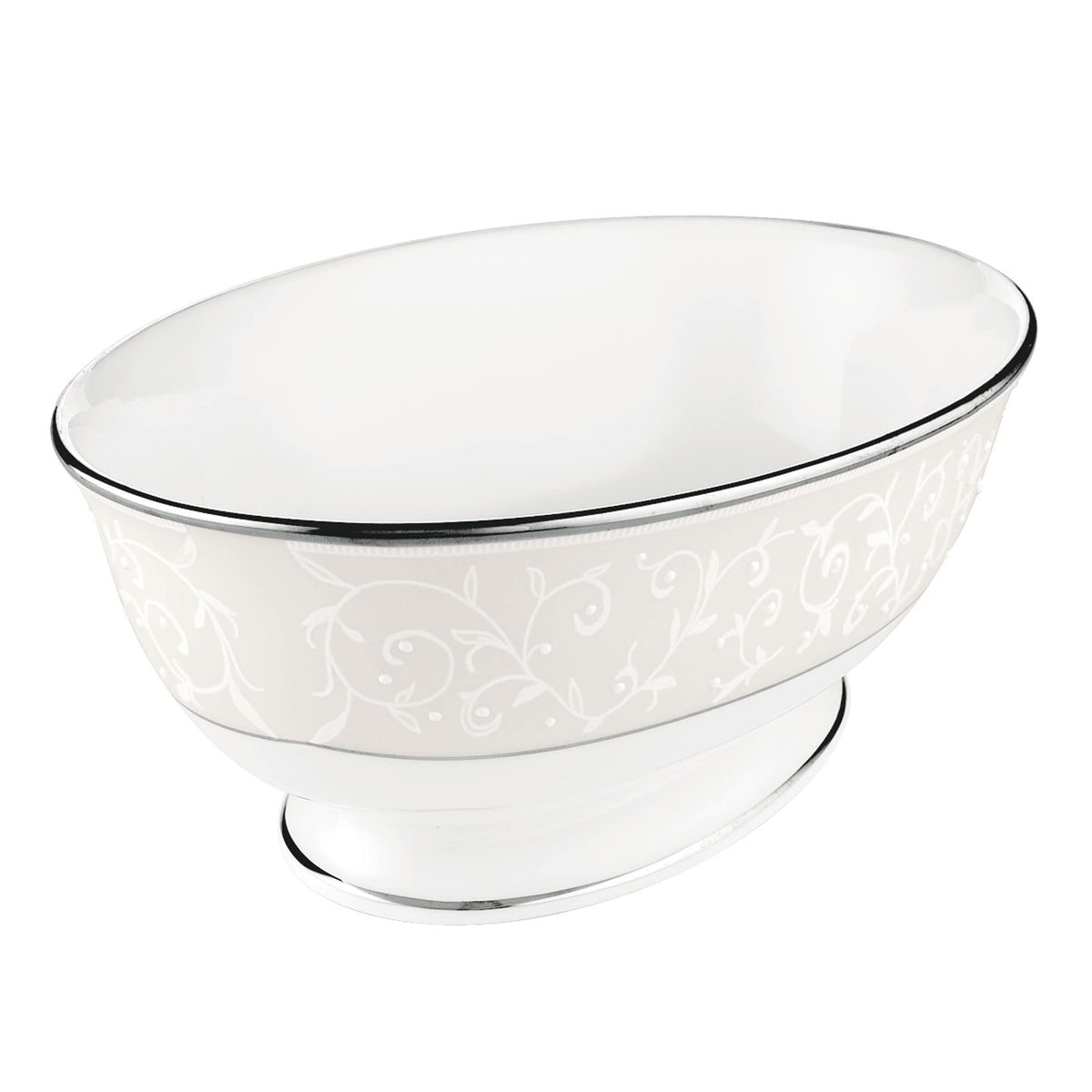 6141238 Opal Innocence Open Vegetable Bowl by Lenox – 2.15 LB, Porcelain, White, Model ZPV-3528