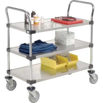 Nexel Stainless Steel Utility Cart by Global Industrial – Chrome, Model 2436P3SS
