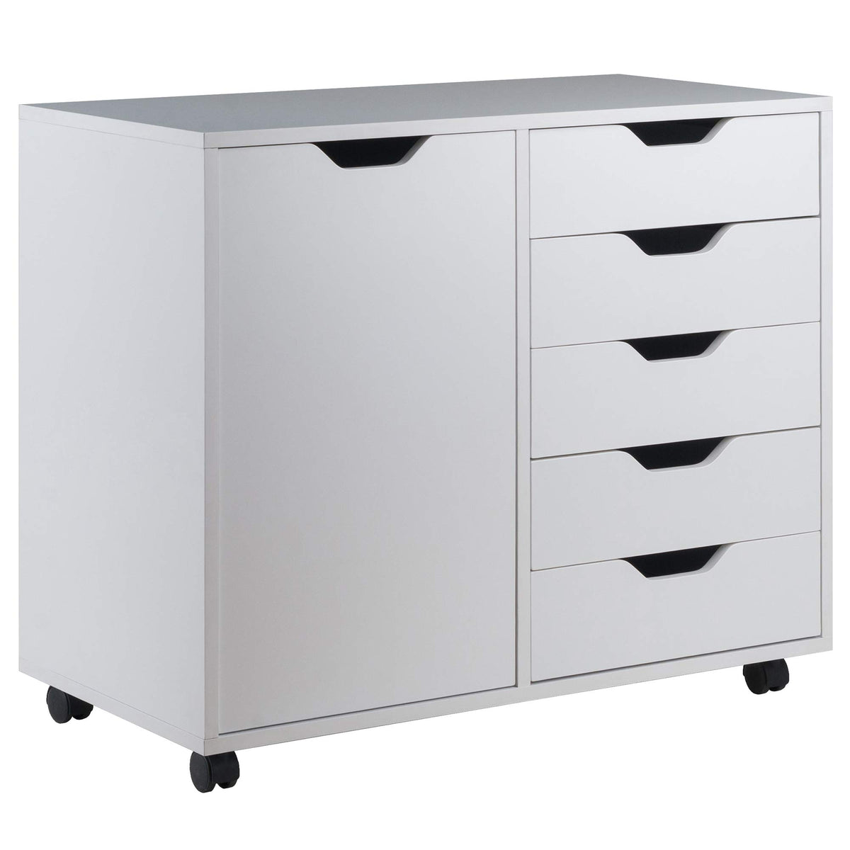 Winsome White / 4 Doors, 12 Drawers, File Drawer / Transitional Storage Cabinets