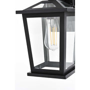 Cayman One Light Outdoor Wall Sconce Black by Lighting Design – Iron, Black