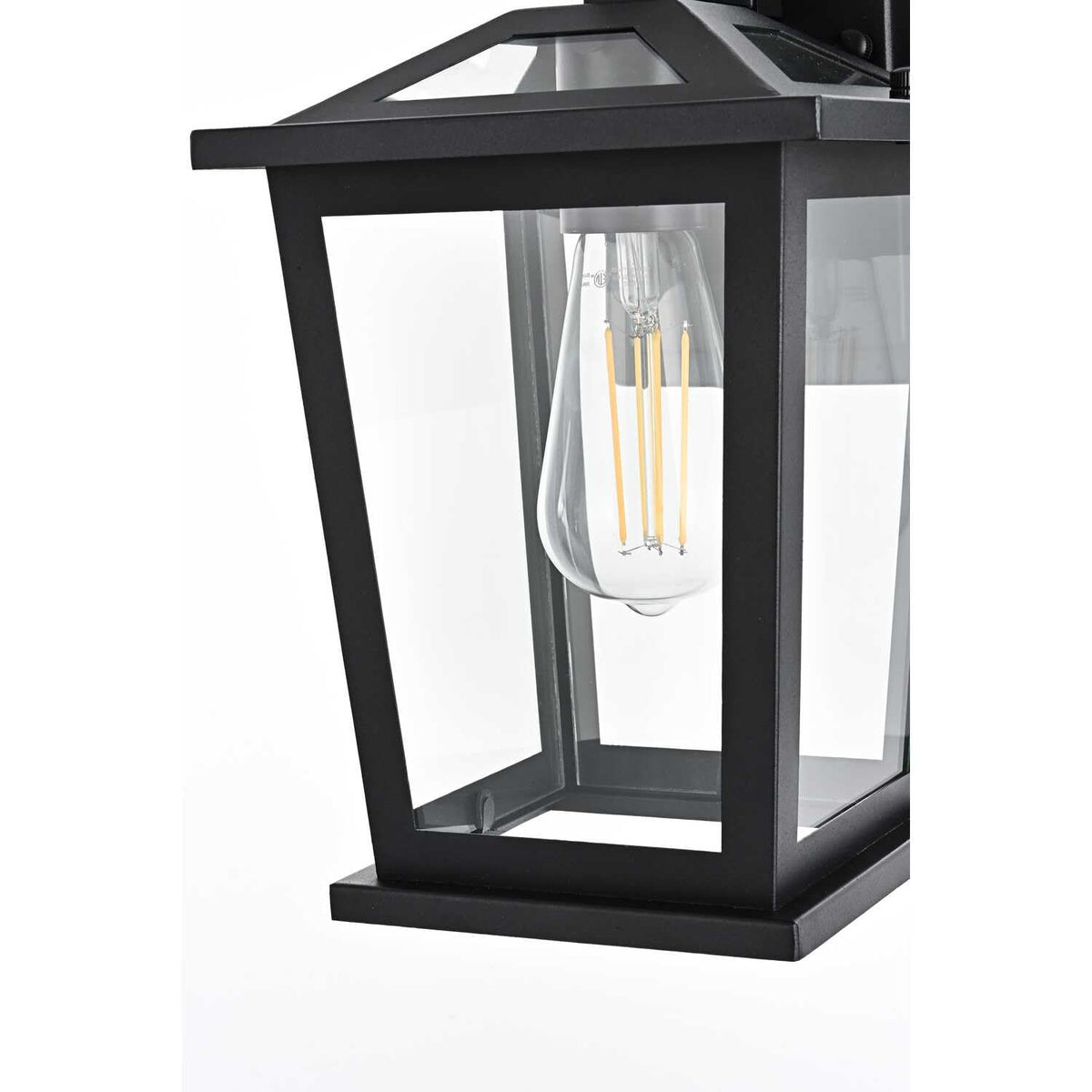Cayman One Light Outdoor Wall Sconce Black by Lighting Design – Iron, Black
