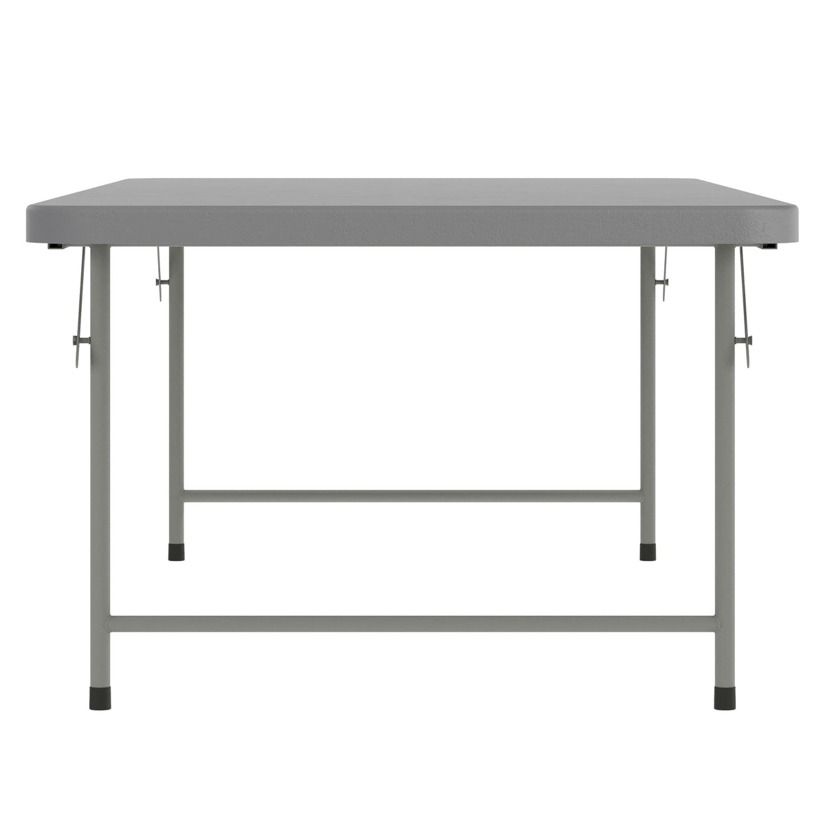 Kids 4.93 ft Plastic Folding Table by Flash Furniture – 30"W x 60"L x 19"H, Plastic, Plastic: Polyethylene, Metal, Granite Gray, Model RB-3060-KID-GY-GG