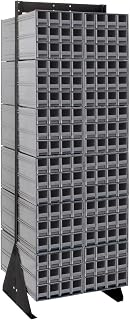 QUANTUM STORAGE SYSTEMS QIC-270-122GY 288 Drawers Double Sided Floor Stand Interlocking Storage Cabinet 75" H x 24" W x 32" D