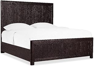 Hooker Driftwood Queen Panel Bed in Black Wood Finish Furniture