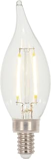 Westinghouse Lighting 5264100 3.3 Watt (40 Watt Equivalent) CA11 Dimmable Clear Filament LED Light Bulb, Candelabra Base
