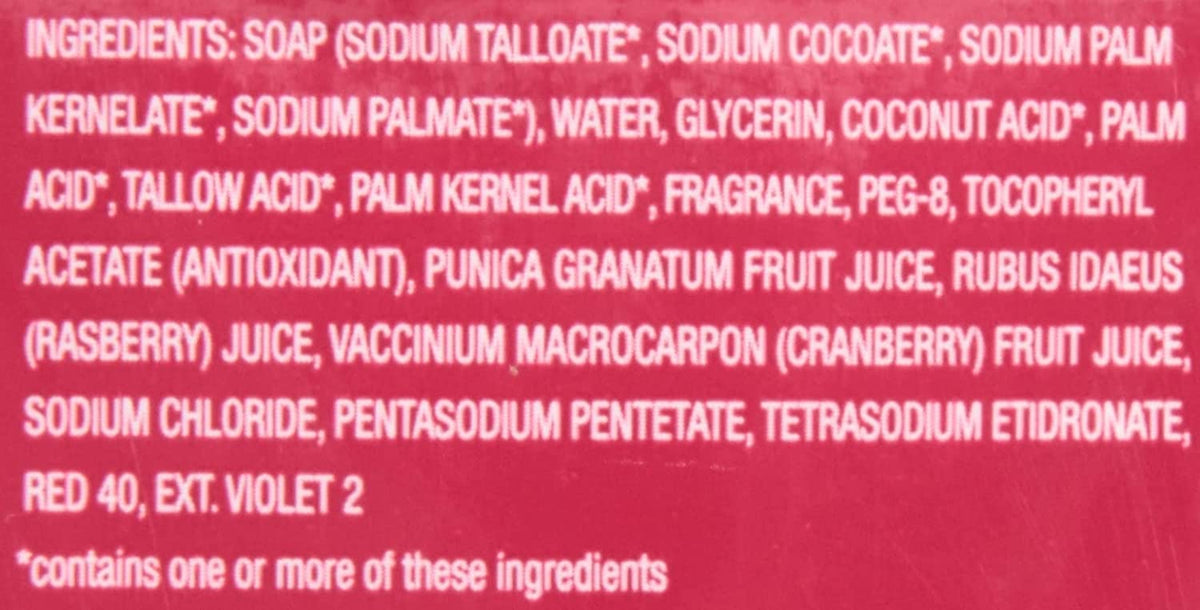 Dial 4 Ounce (Pack of 3) / raspberry,pomegranate,cranberry / 1 Soaps