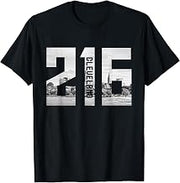 Vintage Cleveland Ohio 216 Area Code Skyline T-Shirt