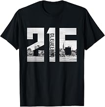 Vintage Cleveland Ohio 216 Area Code Skyline T-Shirt