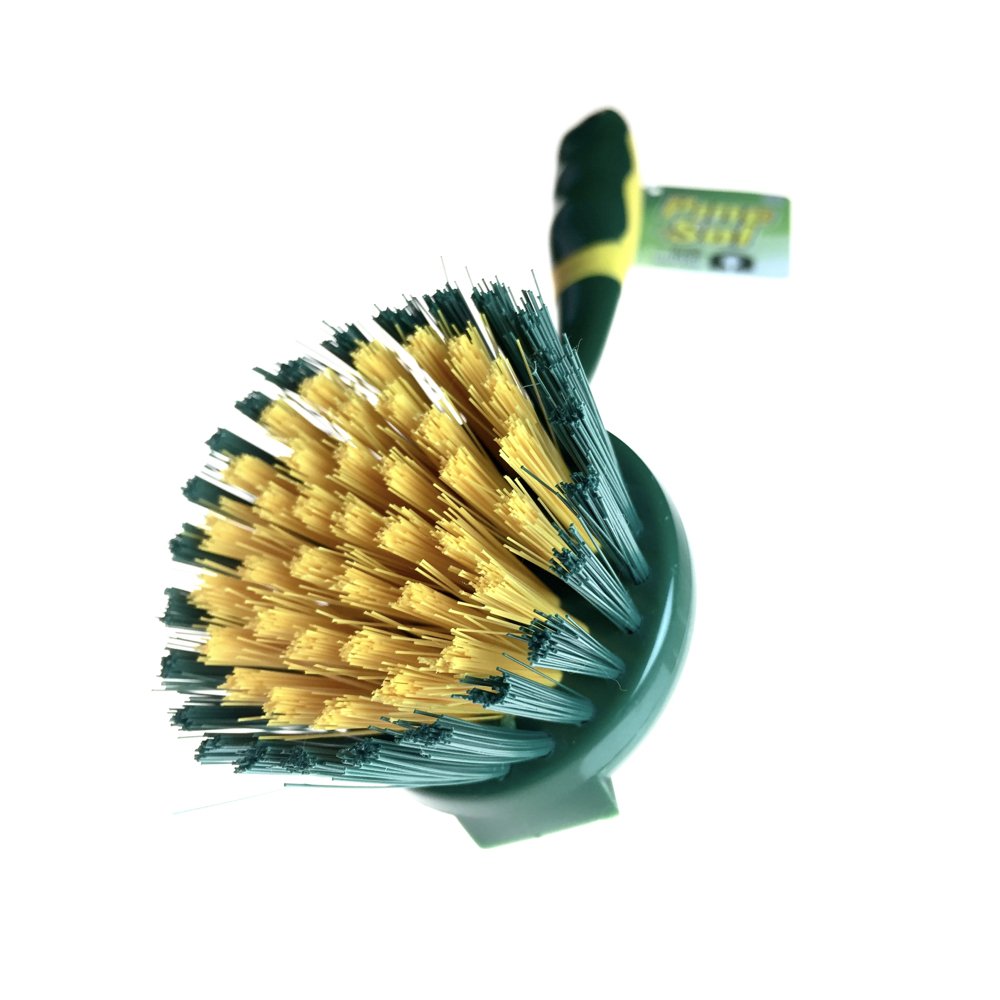 Long Handle Dish Brush by Pine-Sol – Round, Plastic, Green, Model PNS-76210