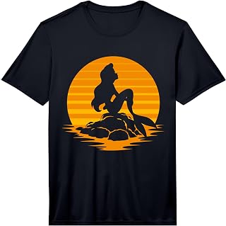 Disney The Little Mermaid Ariel Orange Silhouette Halloween Performance T-Shirt
