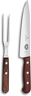 Victorinox Carving Set - Includes Chef's Knife & Carving Fork - Knife Set for Kitchen Accessories - Wooden Handle, 2-Piece Set