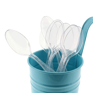 AmerCareRoyal Heavy Weight Unwrapped Disposable Polystyrene Plastic Teaspoons for Restaurants and Catering – Paper, Clear, Pack of 1000, Model S2601C-C