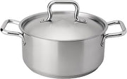 Browne Foodservice Elements Stainless Steel Stock Pot with Cover, 5 Quart