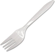 DART Style Setter Mediumweight Plastic Forks, White, 1000/Carton