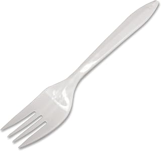 DART Style Setter Mediumweight Plastic Forks, White, 1000/Carton