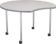 Learniture Structure Series Crescent Mobile Collaborative Table