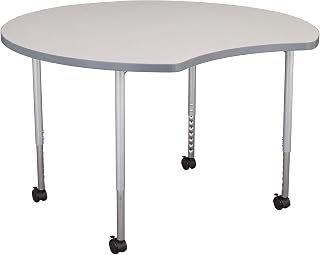 Learniture Structure Series Crescent Mobile Collaborative Table