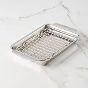 OvenBond Provisions Mini Eighth Sheet Pan & Rack Set by Hestan – Mini-Eighth – 6x9 inch, Stainless Steel, Multicolor, Model 54317
