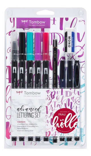 Advanced Lettering Set by Tombow – 1 Count (Pack of 1), Plastic, black, Model LS-AVD