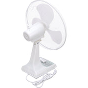 Oscillating Office Fan by TPI – 2, Plastic, White, Model ODF-16