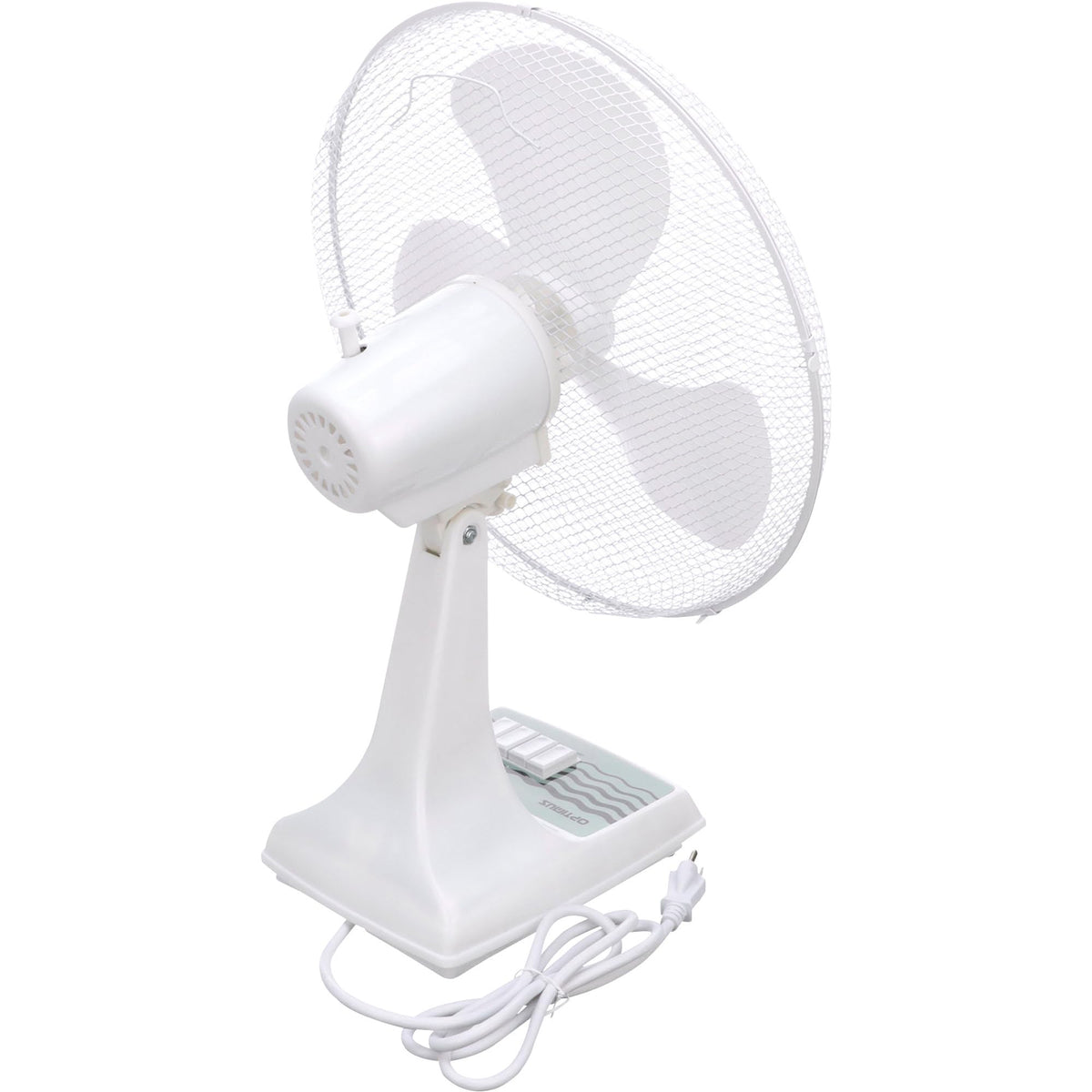 Oscillating Office Fan by TPI – 2, Plastic, White, Model ODF-16
