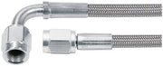 28" #3 Braided Steel Lines With -3 Ends by Allstar Performance – 28 inches, Ptfe,Stainless Steel,Steel, Silver, Model ALL46304-28