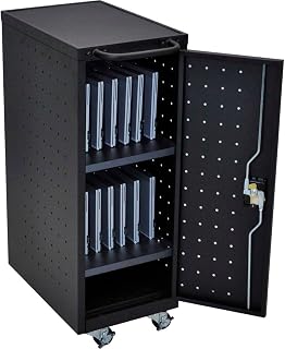 Biss Luxor - 12-Laptop/Chromebook Compact Charging Cart (LLTP12-B-UPS)