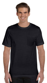 Bella + Canvas Men's Jersey Short-Sleeve Pocket T-Shirt by BELLA+CANVAS – XX-Large, Polyester, Black, Model 3021