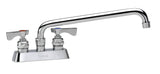 Deck Mount Faucet by Krowne – 18"L x 12"W x 2"H, Ceramic, Silver, Model 15-312L