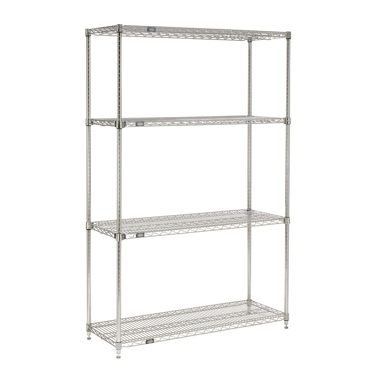 Quick Adjust Wire Shelving by Nexel – 4, Alloy Steel, Chrome, Model 580564