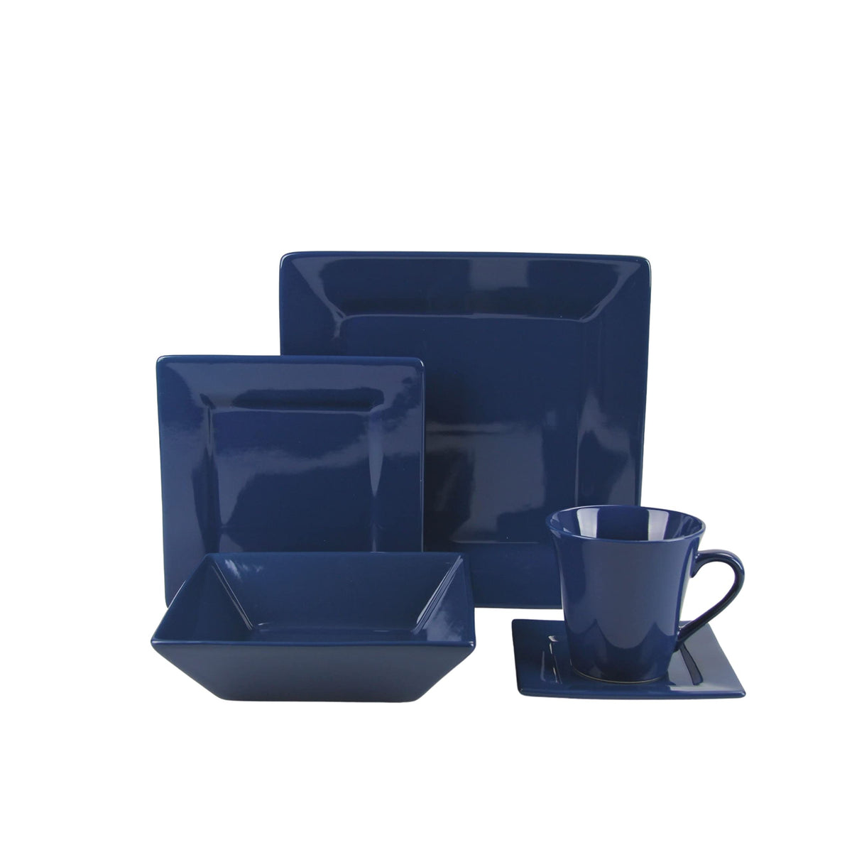 10 Strawberry Street Dark Blue / 45 PC / 1 Dinnerware Sets