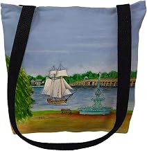Betsydrake TY159S 13 x 13 in. Chestertown, MD College Tote Bag - Small Black