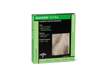 Maxorb Extra Dressings by Medline – 4" x 4", Latex Free, Pack of 10, Model MSC7044EPZ