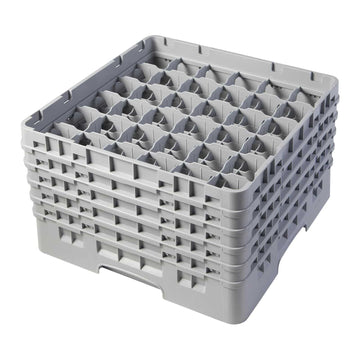 (36S958151) 36 Compartment Stemware & Tumbler Glass Rack - Camrack® by Cambro – 36-Compartment, Plastic, Soft Gray