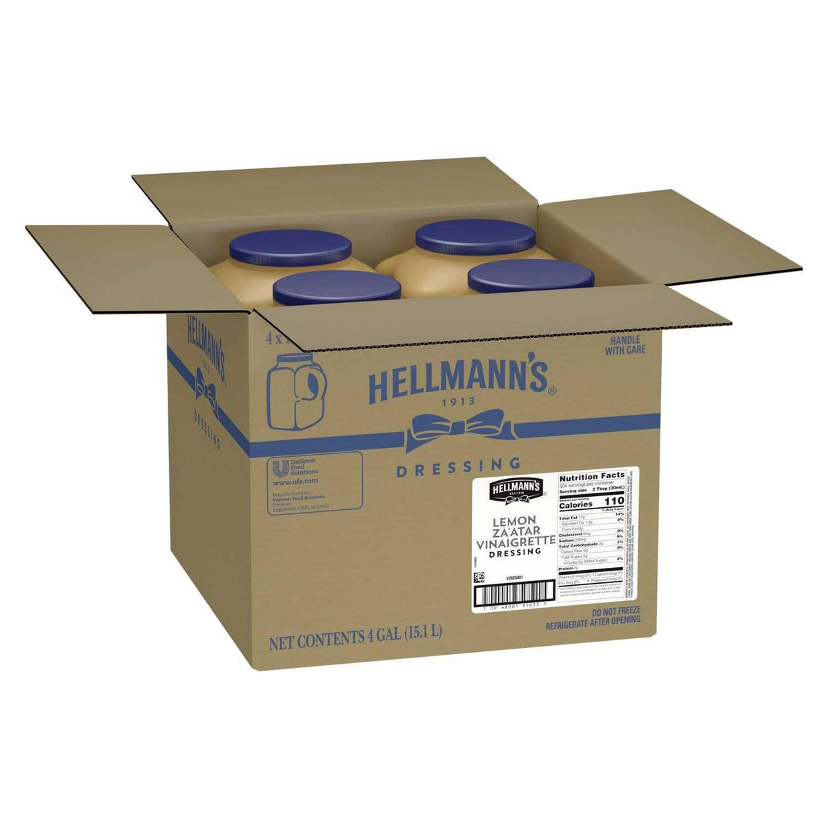 HELLMANN'S Lemon Za'atar / 128 Ounce (Pack of 4) / 1 Balsamic